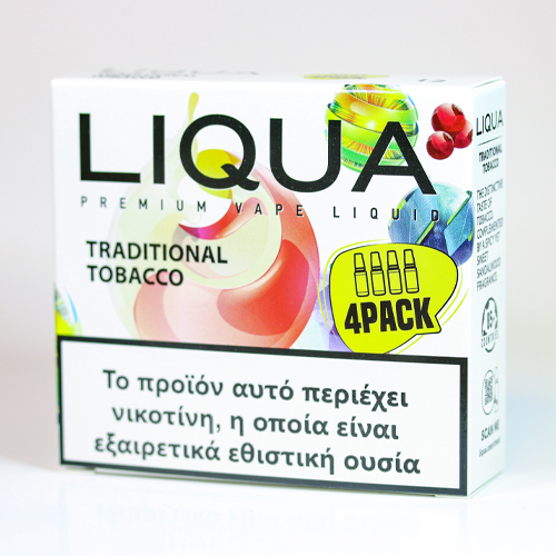 liqua 4pack traditional tobacco υγρα αναπληρωσης